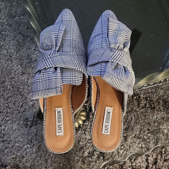 BRAND NEW CAPE ROBBIN POINTED TOE WOMEN"S BOWTIE MULE LOAFERS SLIP-ON FLAT - Picture 6 of 13